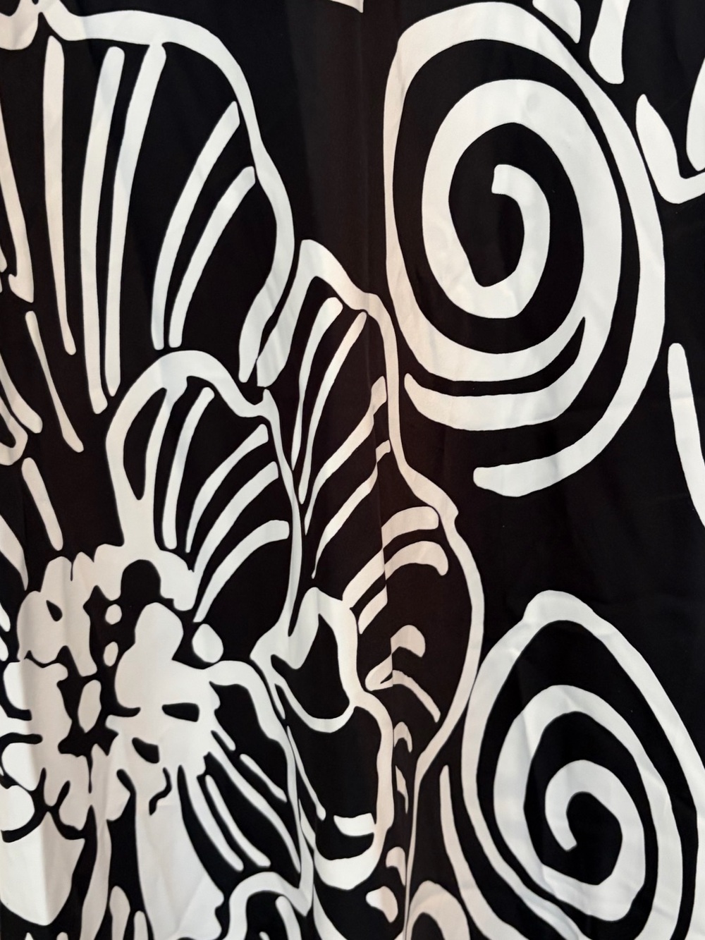 NWT Natori Tuvala Gown - Sleeveless Black & White Floral Maxi Dress - Picture 7 of 10